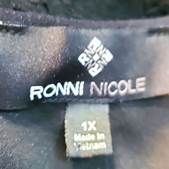 Ronni Nicole Black Eyelet Lace Dress, Size 1X - Picture 10 of 12